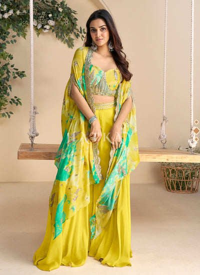 Yellow Sharara Set