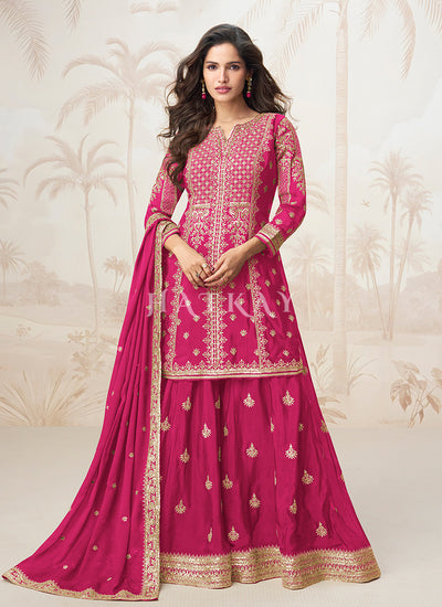 Rani Pink Sharara Style Suit