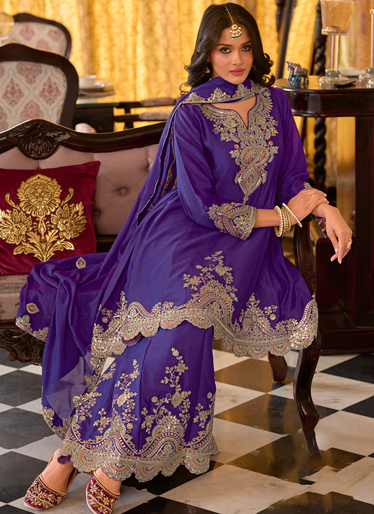 Shop Violet Sharara Suit | Hatkay