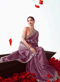 Buy Traditional Purple And Peach Saree In UK