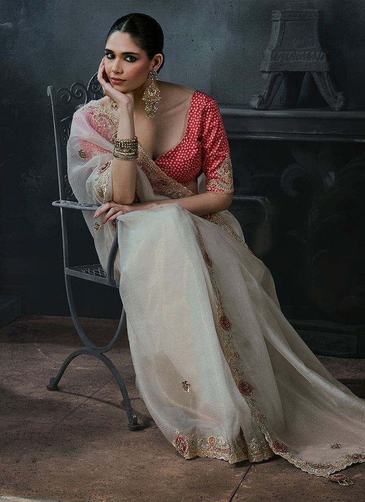 Shop Red Bollywood Sari Online