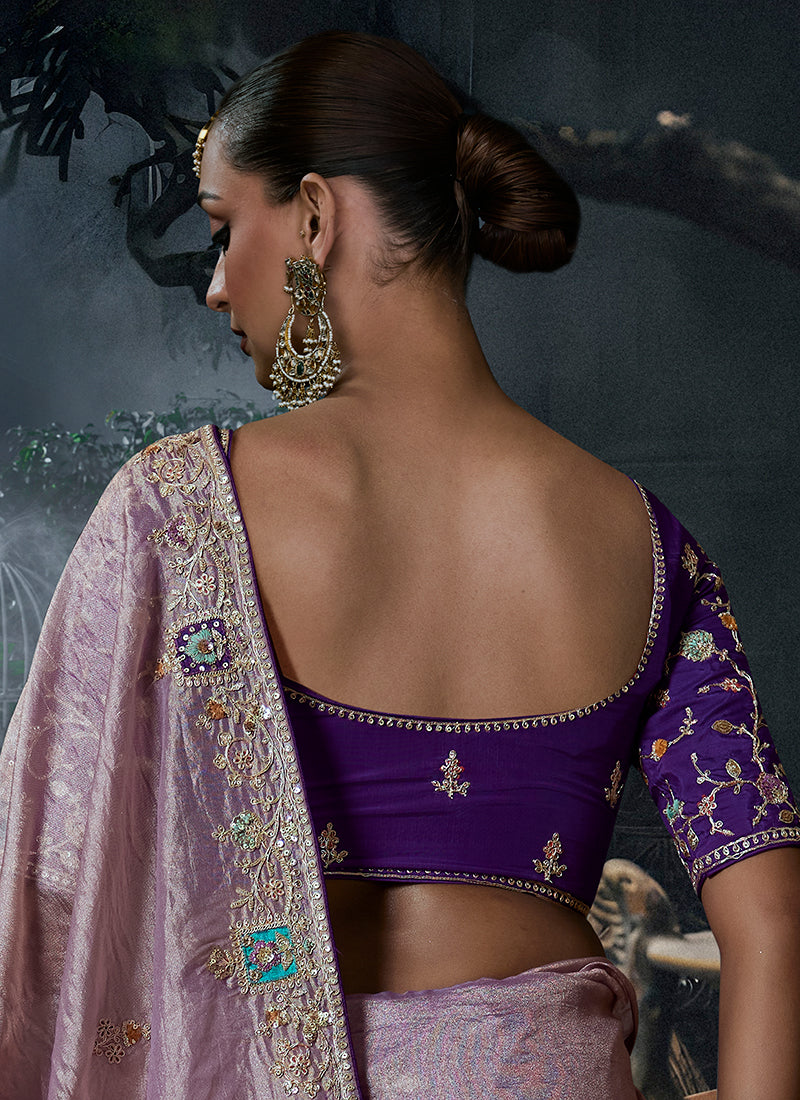 Buy Lilac Purple Sari In Germany