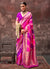 Pink And Purple Silk Saree