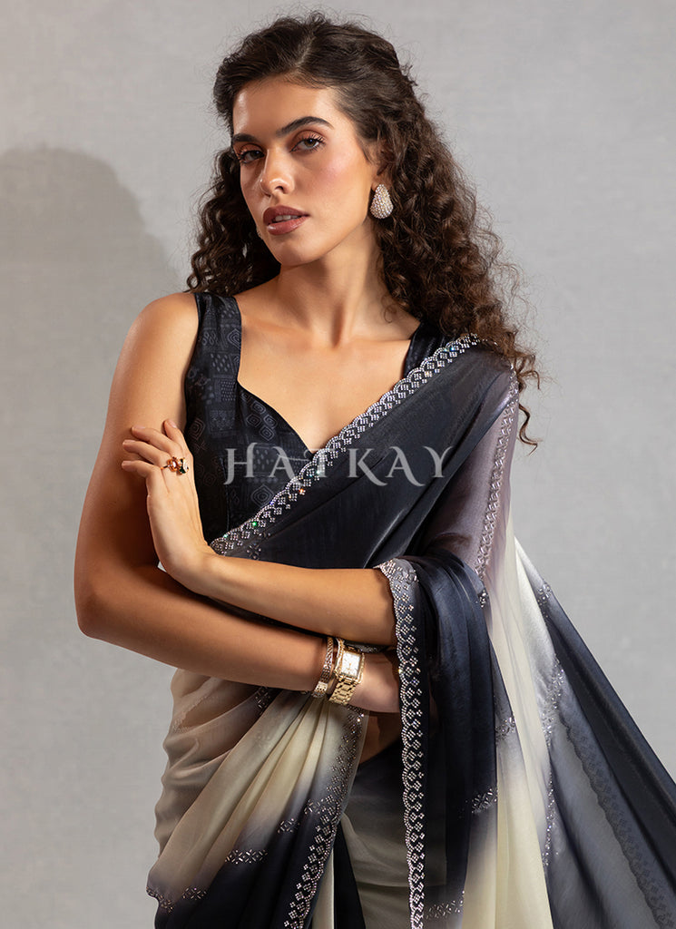 Buy Black Sarees Online at Hatkay
