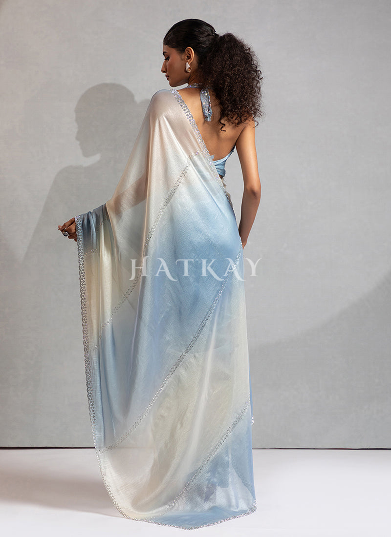 Blue Bollywood Saree