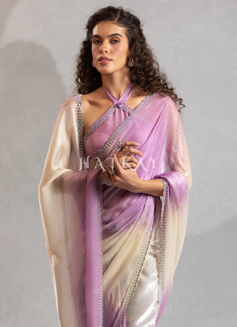 Buy Purple Sarees Online at Hatkay