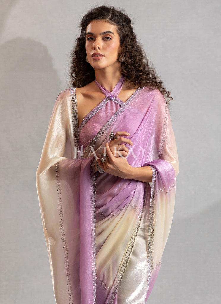 Buy Purple Sarees Online at Hatkay