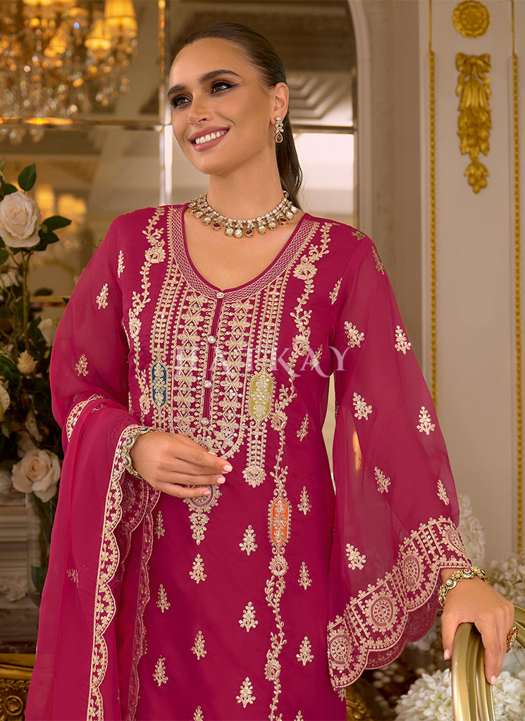 Buy Magenta Pant Suit