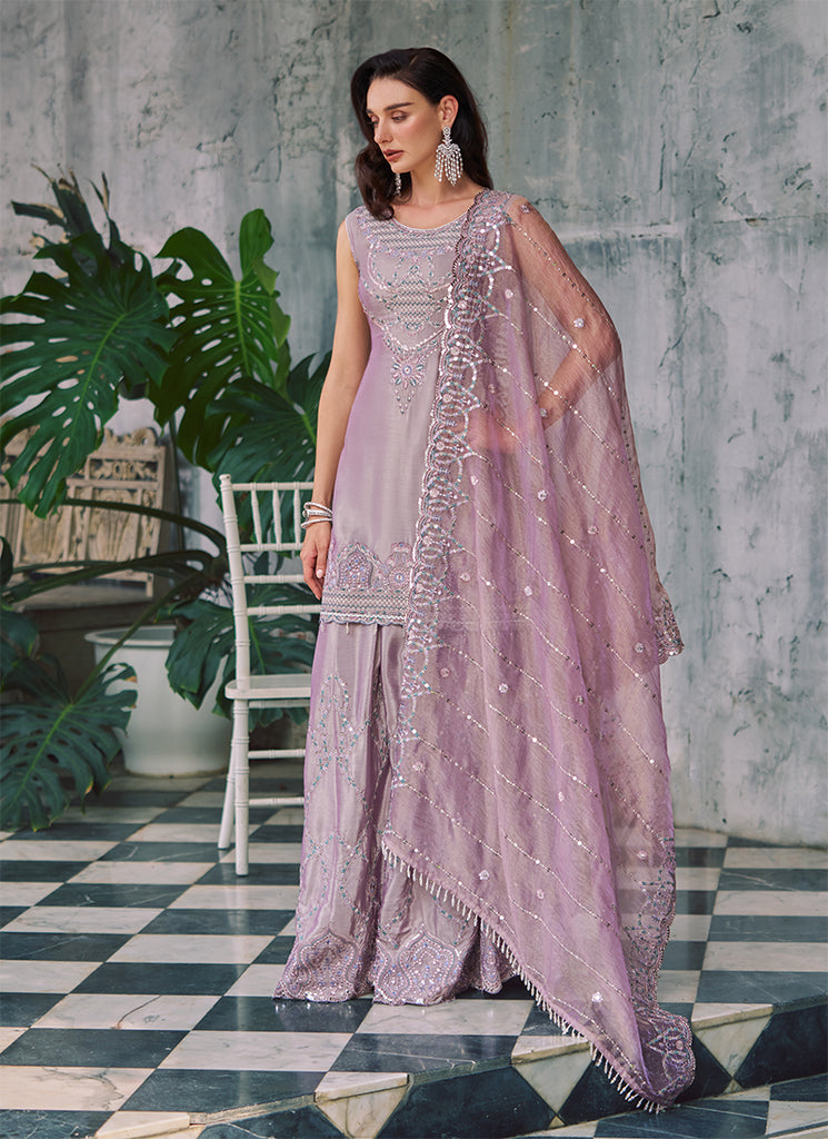 Buy Rose Mauve Sharara Set In Canada

