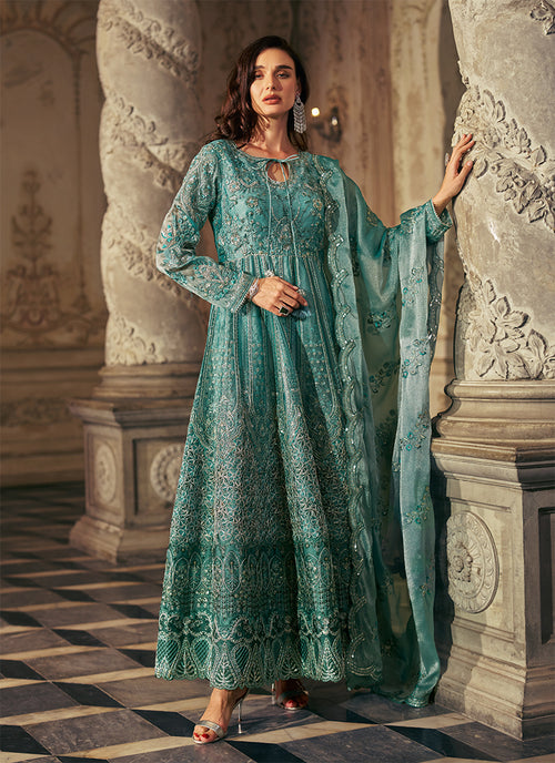 Taskeen – Aqua Teal Anarkali Suit
