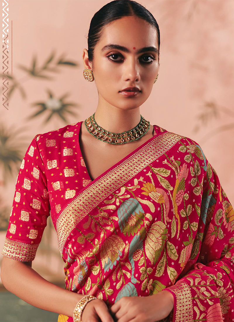 Buy Red Khaddi Saree At Hatkay