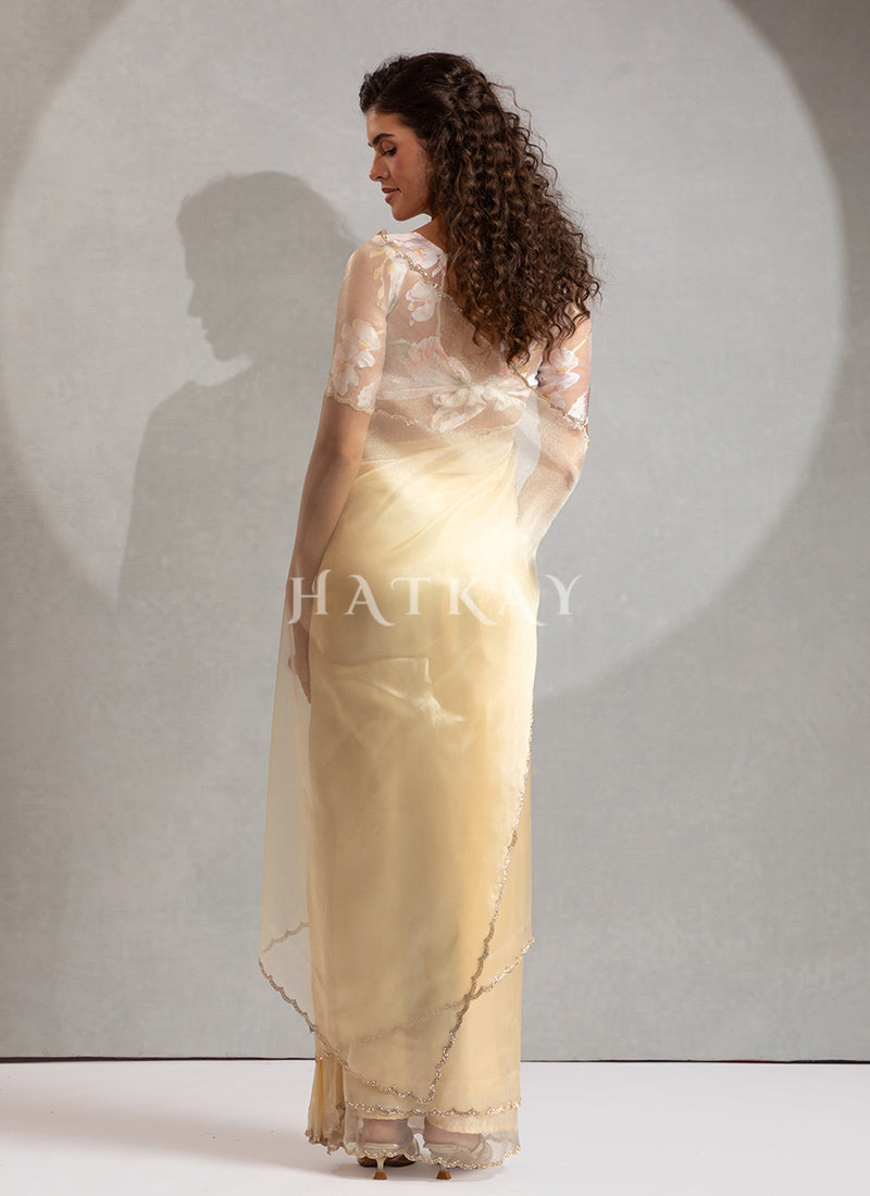 Buy Traditional Golden Saree