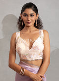Buy Elegant Lilac Purple Saree In UK