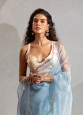 Buy Sky Blue Saree For Engagement