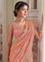 Buy Traditional Peach Wedding Saree And Blouse In Canada