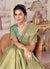 Buy The Designer Green Wedding Saree And Blouse In UK