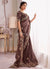 Dark Brown Wedding Saree And Blouse