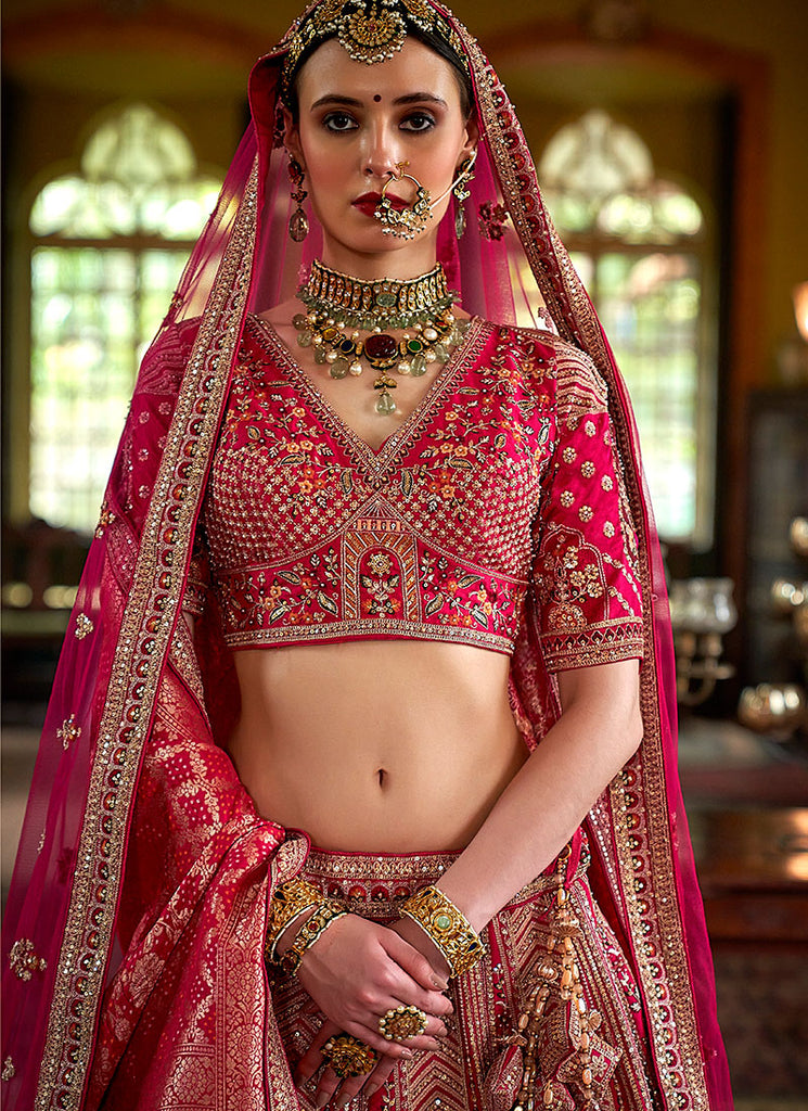 Shop Magenta Pink Lehenga Choli Onlne