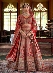 Crimson Red Multi Wedding Lehenga Choli
