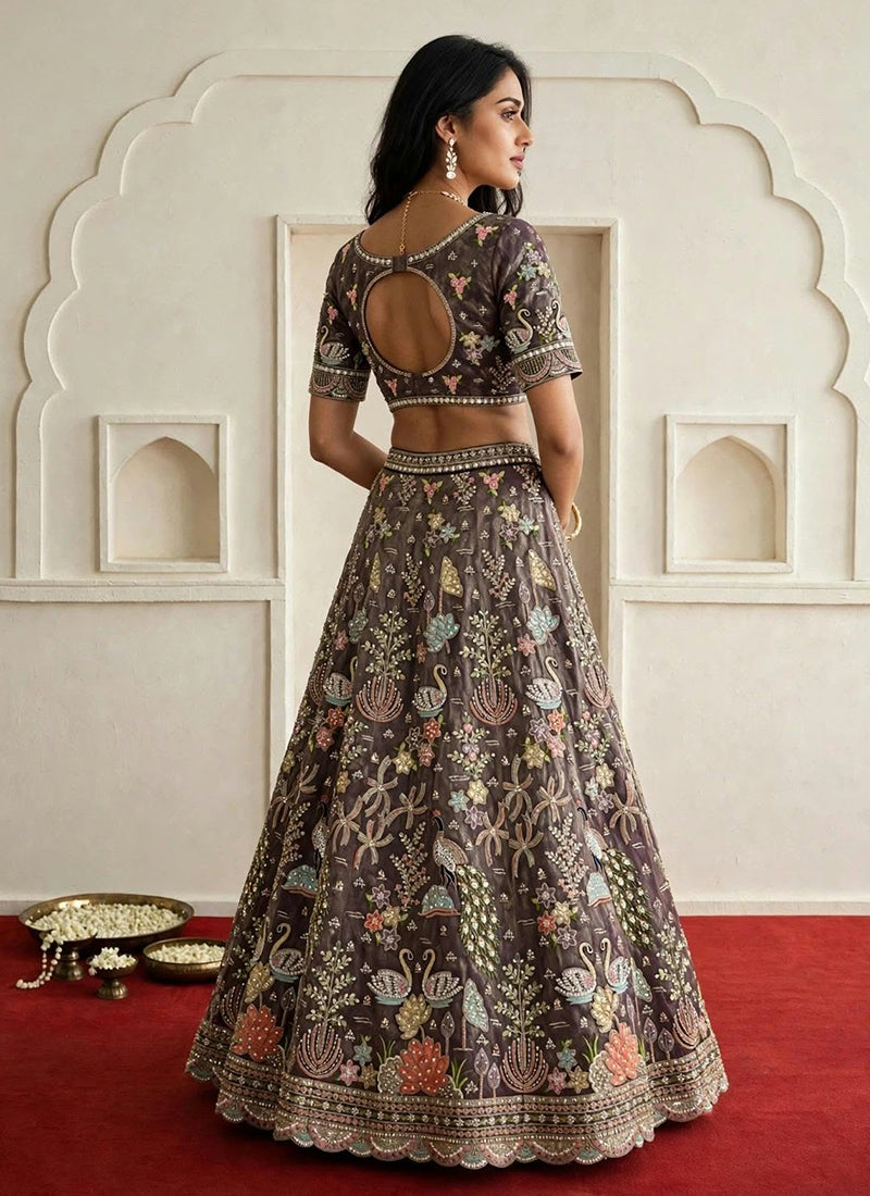 Buy Mauve Lehenga Choli In USA
