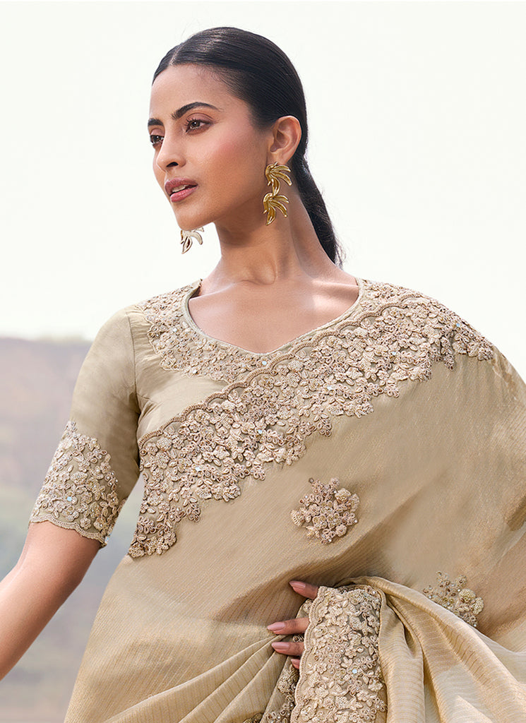 Shop Beige Designer Sari Blouses For Women Online