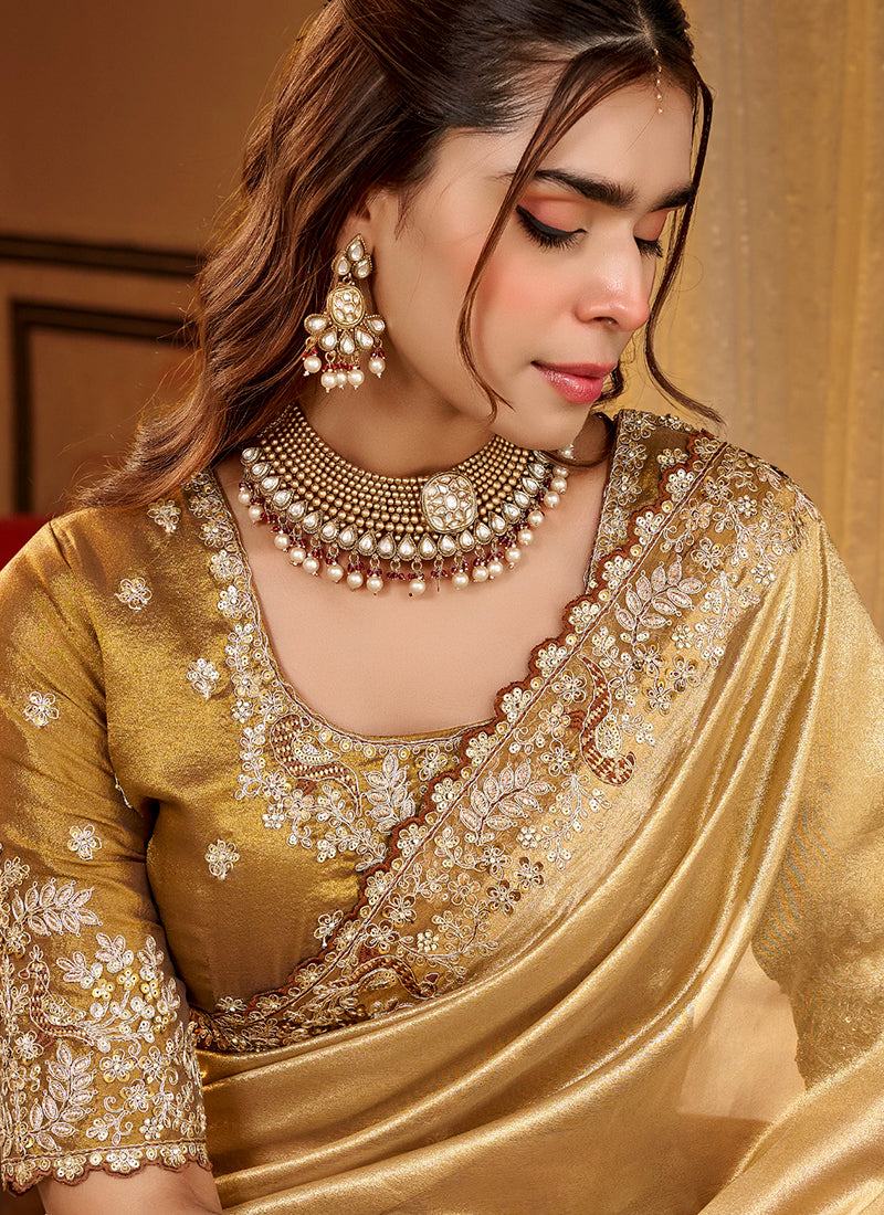 Buy Yellow Traditional Saree In Austria