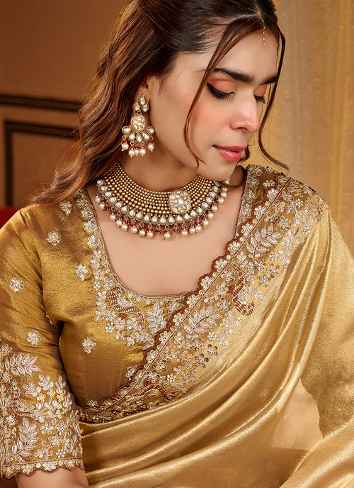 Buy Yellow Traditional Saree In Austria