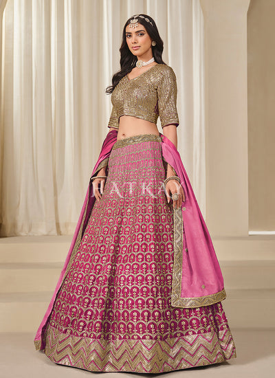 Magenta Wedding Lehenga Choli