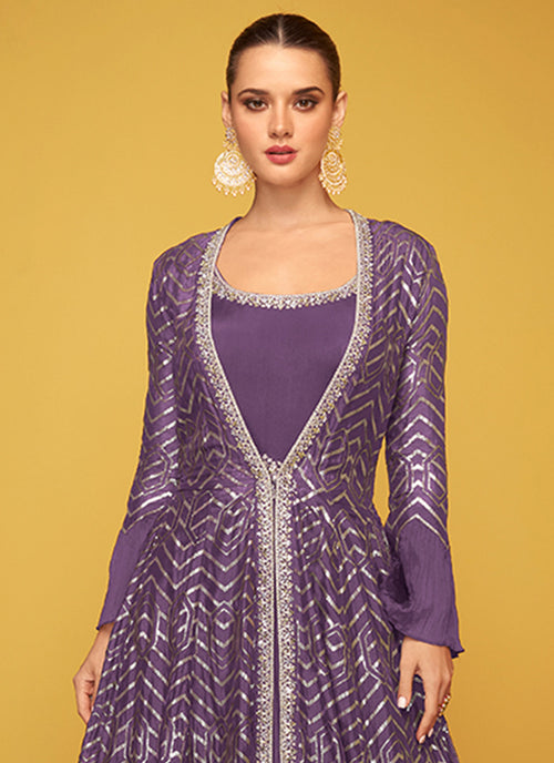 Buy Jacket Style Anarkali Gown In UK