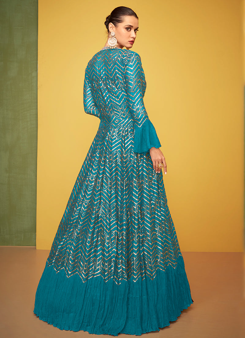 Buy Jacket Style Anarkali Gown