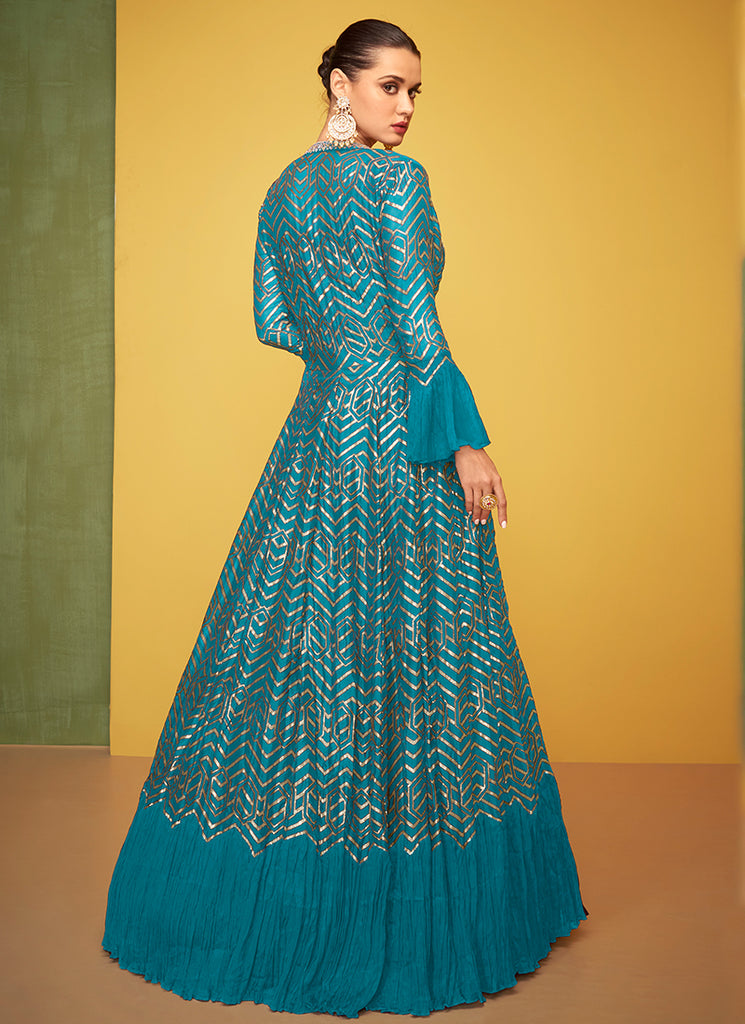 Buy Jacket Style Anarkali Gown