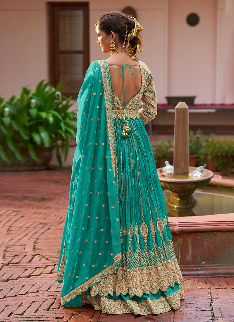 Buy Turquoise Lehenga