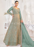 Buy Aqua Blue Anarkali 