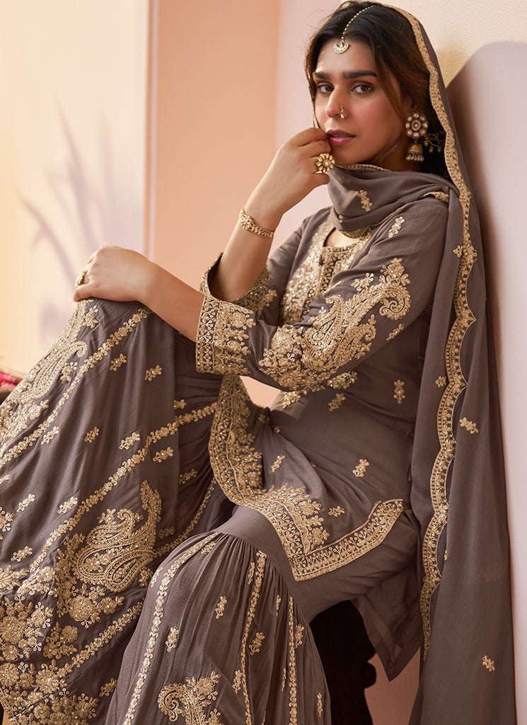 Buy Gharara Style Suit