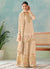 Cream Beige Multi Embroidery Sharara Style Suit