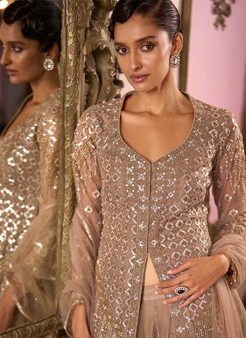 Buy Copper Gharara Suit