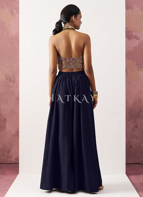Buy Dark Blue Sharara Suit