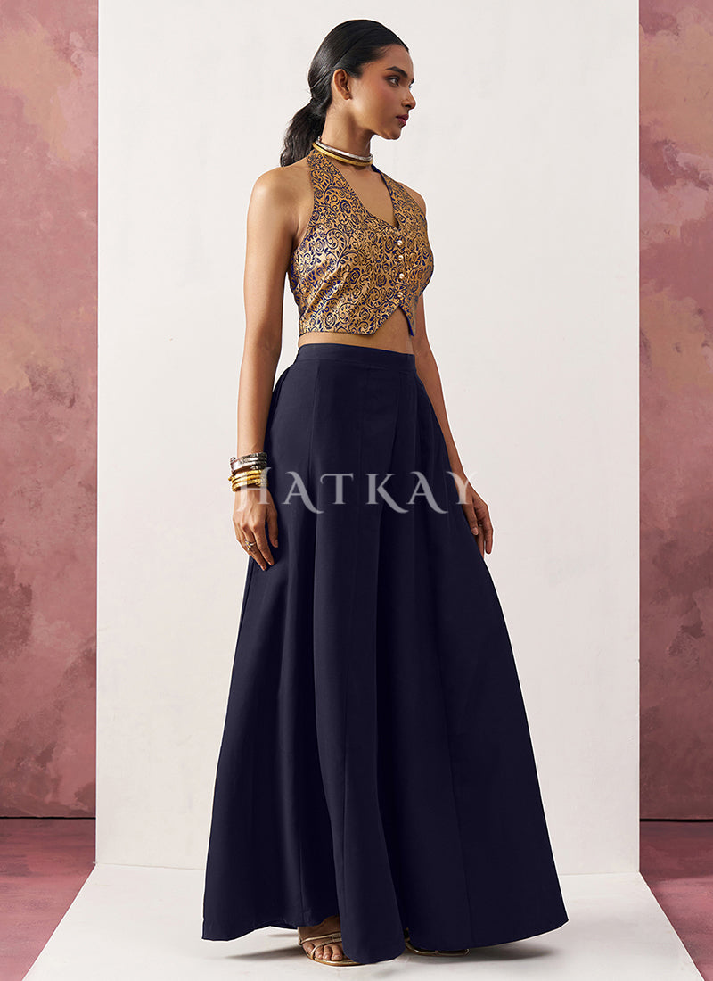 Buy Waistcoat Sharara Suit