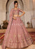 Rose Pink Embroidery Bridal Lehenga Choli