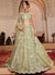 Lime Green Embroidered Bridal Lehenga Choli