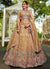 Golden Yellow Floral Embroidery Bridal Lehenga Choli