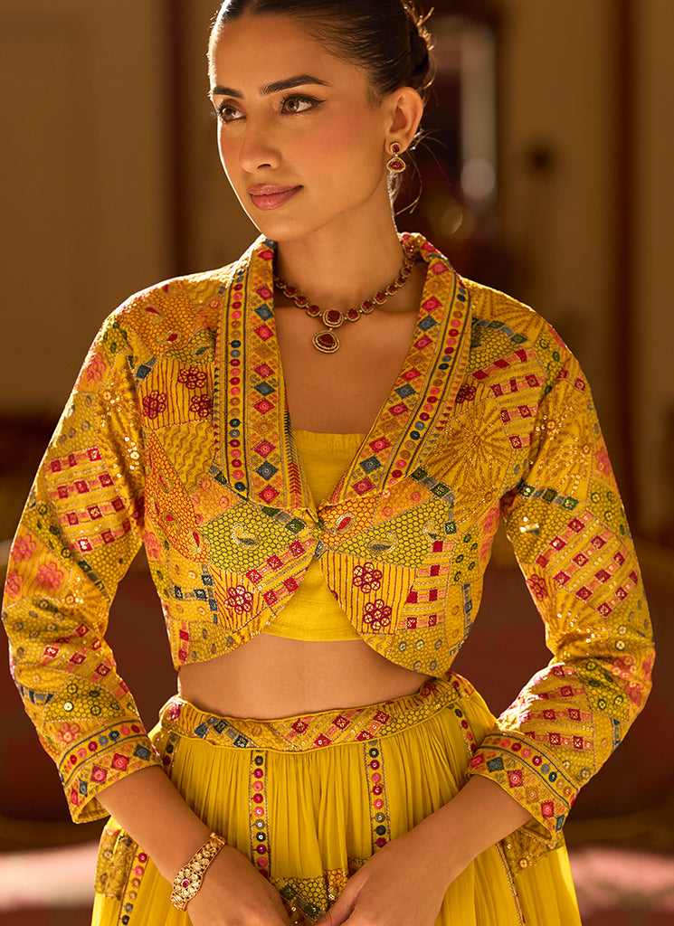 Latest Jacket Style Lehenga