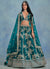 Deep Turquoise Embroidery Wedding Lehenga Choli