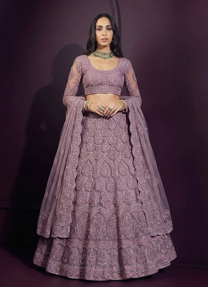 Buy Net Lehenga Choli In USA