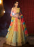 Yellow Multicolor Embroidered Lehenga Choli