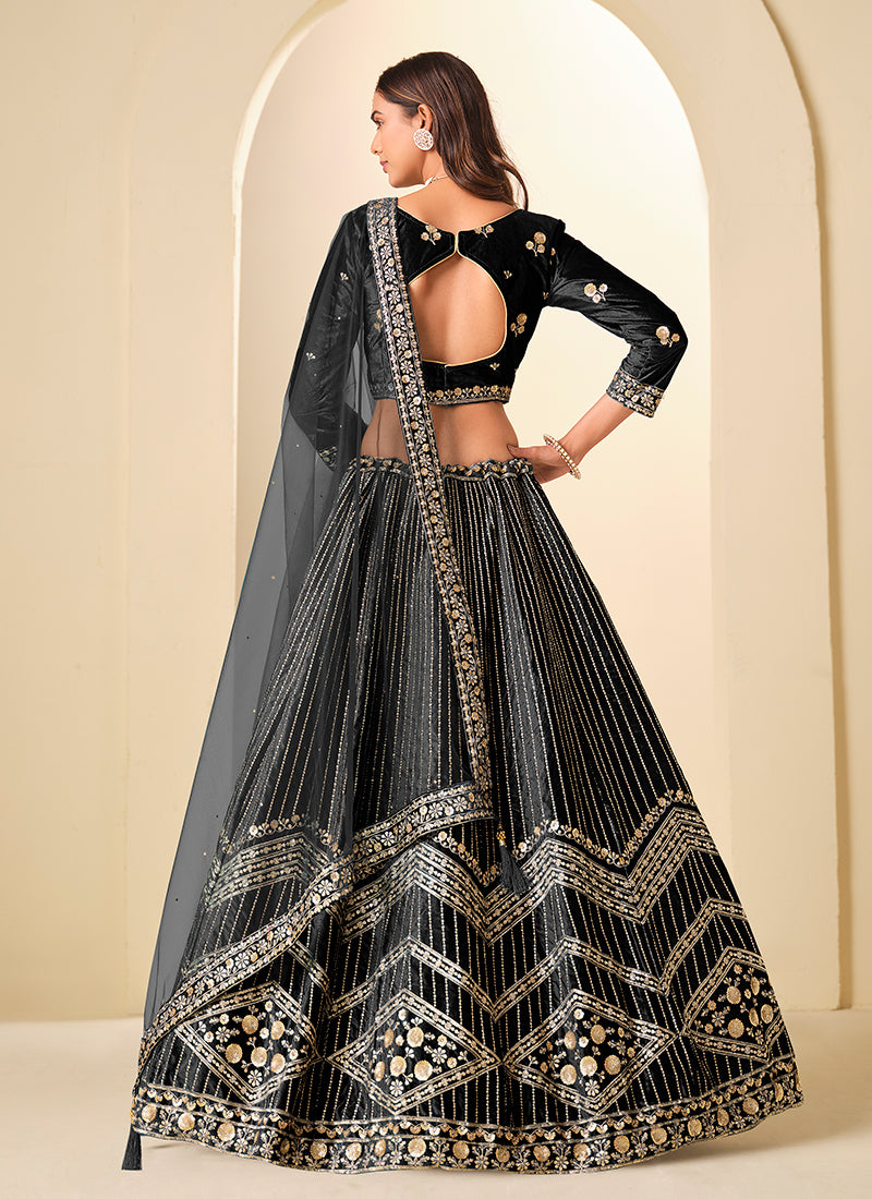 Buy Velvet Lehenga Choli In USA