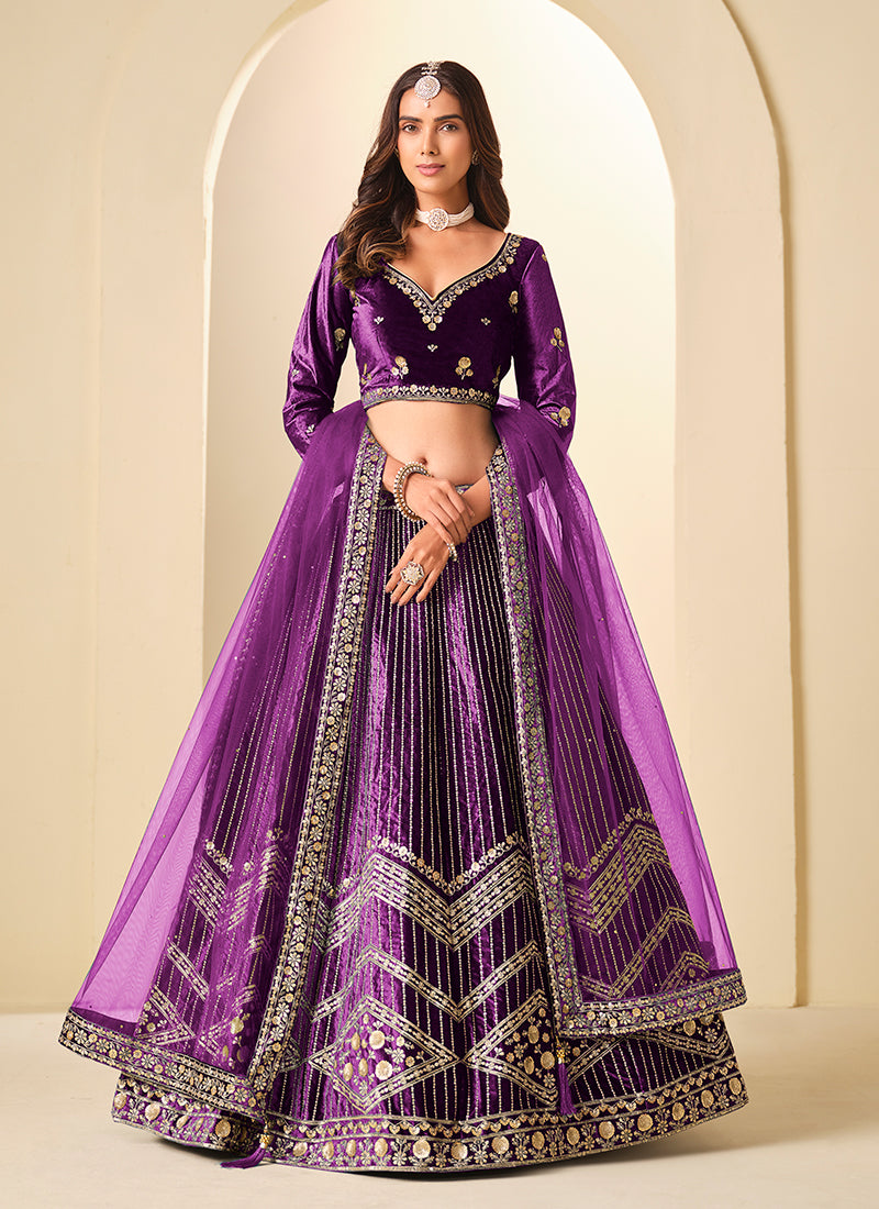 Buy Velvet Lehenga Choli