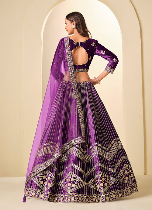 Buy Velvet Lehenga Choli In UK