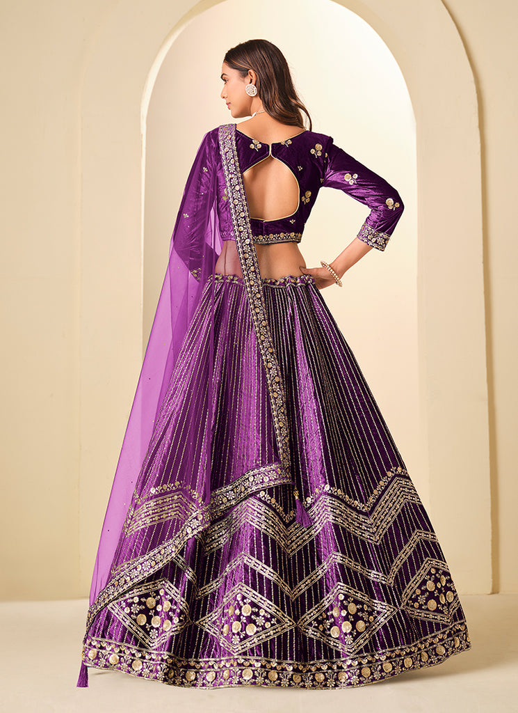 Buy Velvet Lehenga Choli In UK