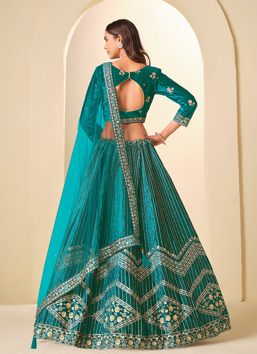Buy Velvet Lehenga Choli In Canada